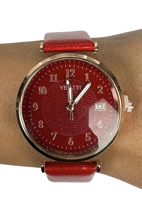 Дамски часовник с каишка от еко кожа