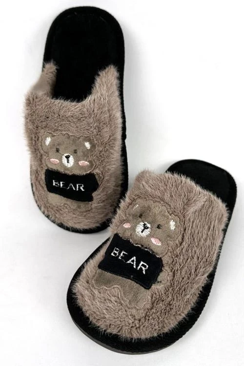 Dječije papuče sa aplikacijom medvjedića 30,32,34 br