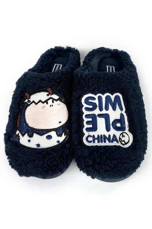 Дамски пантофи с апликация