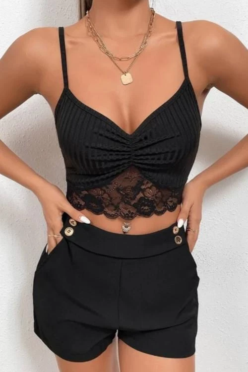 Дамски потник с дантела