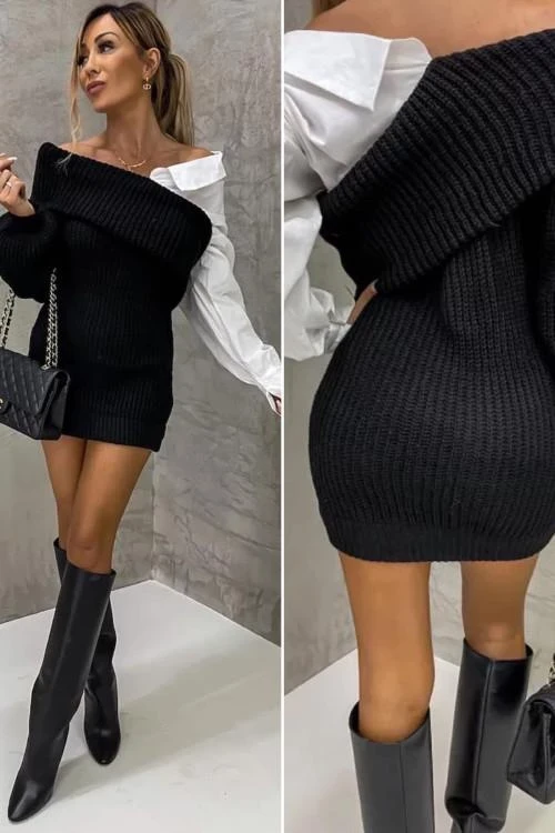 Дамска рокля с ефектен дизайн